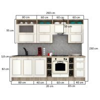 Bucatarie LEEA ART FRONT MDF EKRAN 260 K002 / decor 267 Bucatarie LEEA ART FRONT MDF EKRAN 260 K002 / decor 267